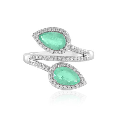 Anello in argento con Smeraldo Russo