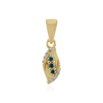 Ciondolo in argento con Diamante Blu I3