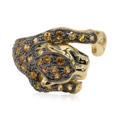 Anello in oro con Zaffiro Arancione