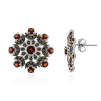 Orecchini in argento con Granato Rosso