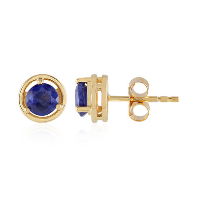 Orecchini in argento con Zaffiro Blu del Madagascar