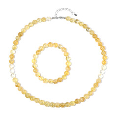 Parure in argento con Citrino