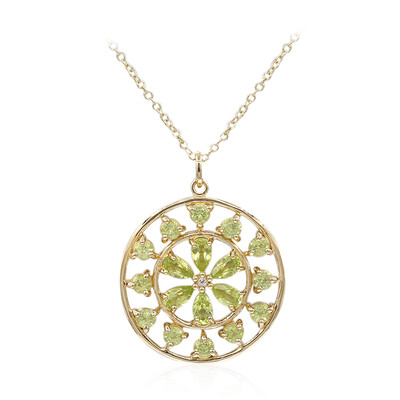 Collana in argento con Peridoto della Birmania