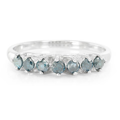 Anello da uomo placcato in platino con Diamante Fancy