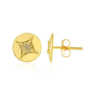 Orecchini in argento con Diamante PK (J)