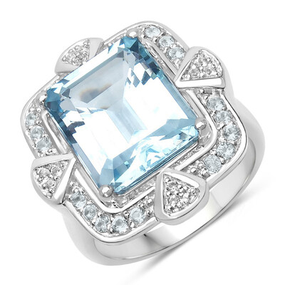 Anello in argento con Topazio Blu Cielo