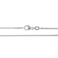 Catena grumetta piatta in oro bianco 18K - 45 cm - 3,72 g