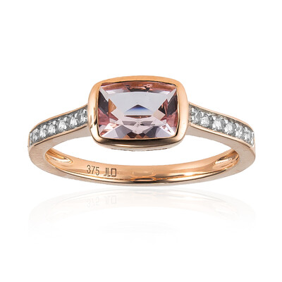 Anello in oro con Berillo Rosa non riscaldato