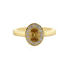 Anello in argento con Zircone Champagne