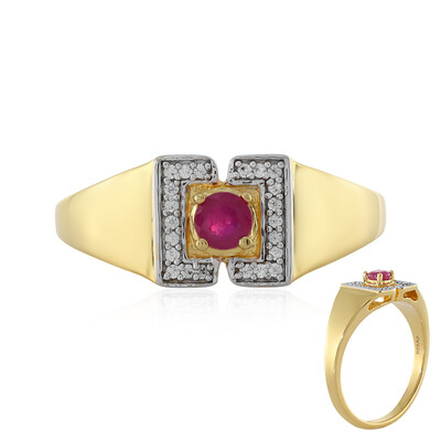 Anello in argento con Rubino del Madagascar