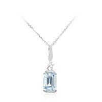 Collana in oro con Acquamarina Brasiliana AAA