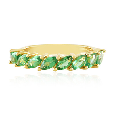 Anello in argento con Apatite Verde