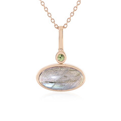 Collana in argento con Labradorite Verde Maniry (KM by Juwelo)