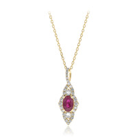 Collana in oro con Rubino Mozambico AAA (CIRARI)