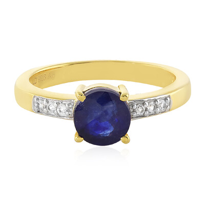 Anello in argento con Zaffiro Blu del Madagascar