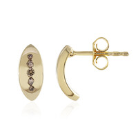 Orecchini in argento con Diamante Champagne I2