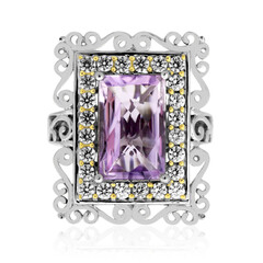 Anello in argento con Ametista Rose de France (Dallas Prince Designs)