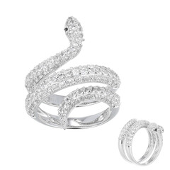 Anello in argento con Topazio Bianco