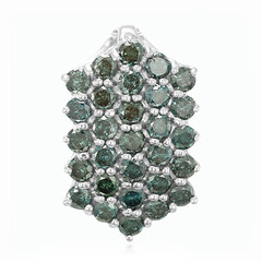 Ciondolo in argento con Diamante Fancy
