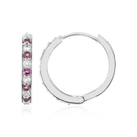 Orecchini in argento con Rodolite
