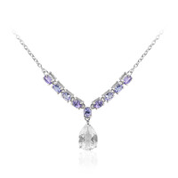 Collana in argento con Topazio Bianco