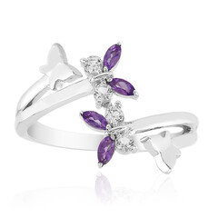Anello in argento con Ametista Zambiana