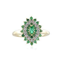Anello in oro con Smeraldo Zambia
