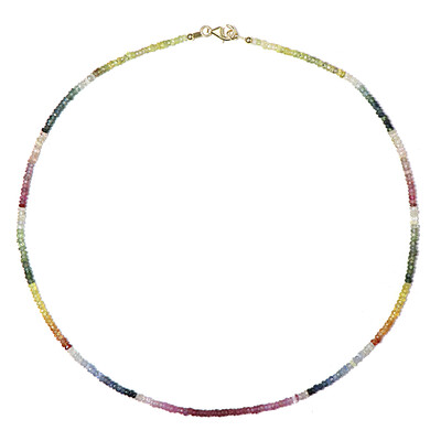 Collana in argento con Zaffiro Fancy