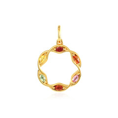 Ciondolo in argento con Zaffiro Fancy