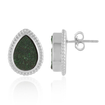 Orecchini in argento con Uvarovite