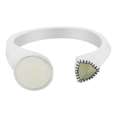 Anello in argento con Opale Bianco (TPC)