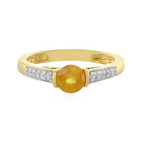 Anello in argento con Zaffiro Giallo del Madagascar