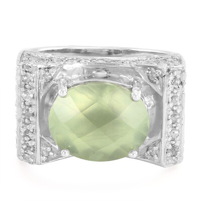 Anello in argento con Prehnite