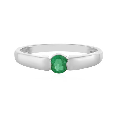 Anello in platino con Smeraldo Colombiano
