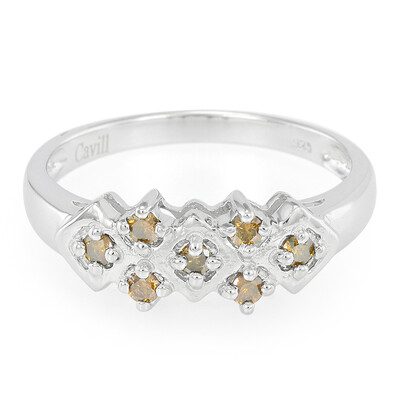 Anello da uomo in argento con Diamante Fancy