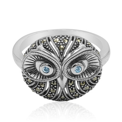 Anello in argento con Topazio Blu Cielo