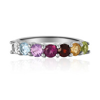 Anello in argento con Granato Mozambico