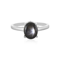 Anello in argento con Zaffiro Stellato Nero
