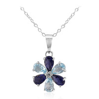 Collana in argento con Topazio Blu Cielo