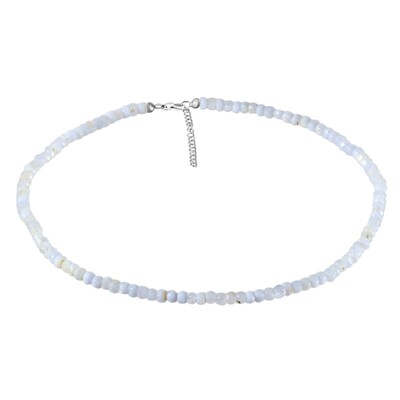 Collana in argento con Calcedonio Blu