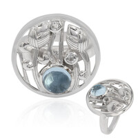 Anello in argento con Topazio Blu Cielo