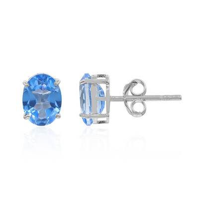 Orecchini in argento con Topazio Blu Indaco
