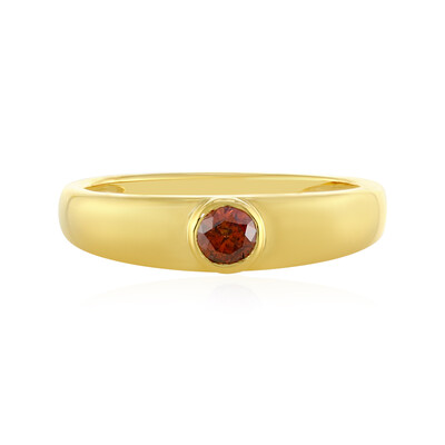 Anello in argento con Diamante Rosso I4