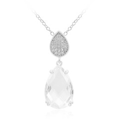 Collana in argento con Topazio Bianco