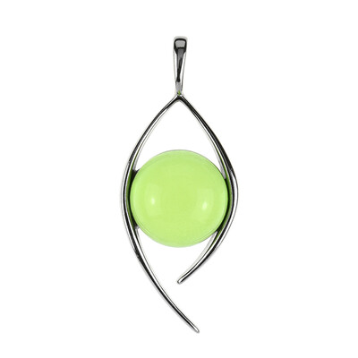 Ciondolo in argento con Ambra Verde Colombiana (dagen)