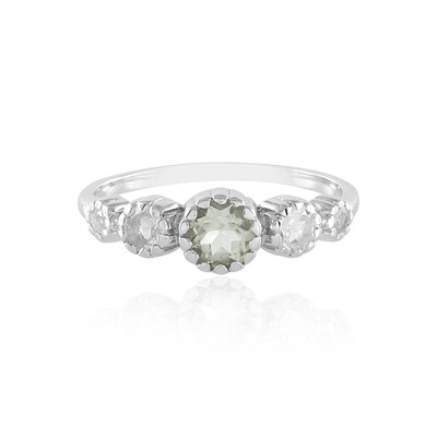 Anello in argento con Ametista Verde