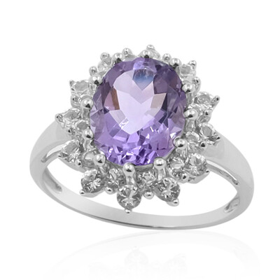Anello in argento con Ametista Rose de France