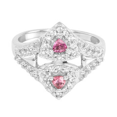 Anello in argento con Tormalina Rosa
