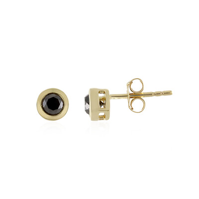 Orecchini in oro con Diamante Nero