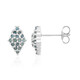 Orecchini placcati in platino con Diamante Fancy